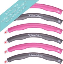 Lade das Bild in den Galerie-Viewer, KLEINTOBER Premium Hula für Kinder &amp; schlanke Erwachsene Set mit Übungsanleitung Gymnastik Hoola Hoop Hullahub Reifen Kinder, violett-dunkelgrau
