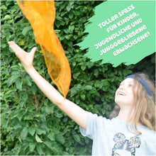 Lade das Bild in den Galerie-Viewer, Kleintober Premium Jongliertücher I Bunte Chiffontücher I mit Anleitung für 5 Spiele I Tanztücher I Tücher Spiel für Indoor &amp; Outdoor I Sensorik Spielzeug I Spieltücher I
