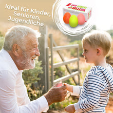 Lade das Bild in den Galerie-Viewer, KLEINTOBER Eiförmige Antistressbälle | 3 Stück Griffbälle für Entspannung, als Fingertrainer und für die Motorik, verschiedene Härtegrade | Anti-Stress-Ball
