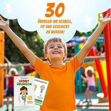 Lade das Bild in den Galerie-Viewer, Kleintober 30 Trainingskarten für Kinder &amp; Jugendliche I Bewegungsspiele für Kinder spielerisch fit Werden I Sport Lernspiele ab 3 Jahre mit Motivations-Kick
