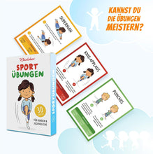 Lade das Bild in den Galerie-Viewer, Kleintober 30 Trainingskarten für Kinder &amp; Jugendliche I Bewegungsspiele für Kinder spielerisch fit Werden I Sport Lernspiele ab 3 Jahre mit Motivations-Kick
