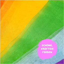 Lade das Bild in den Galerie-Viewer, Kleintober Premium Jongliertücher I Bunte Chiffontücher I mit Anleitung für 5 Spiele I Tanztücher I Tücher Spiel für Indoor &amp; Outdoor I Sensorik Spielzeug I Spieltücher I
